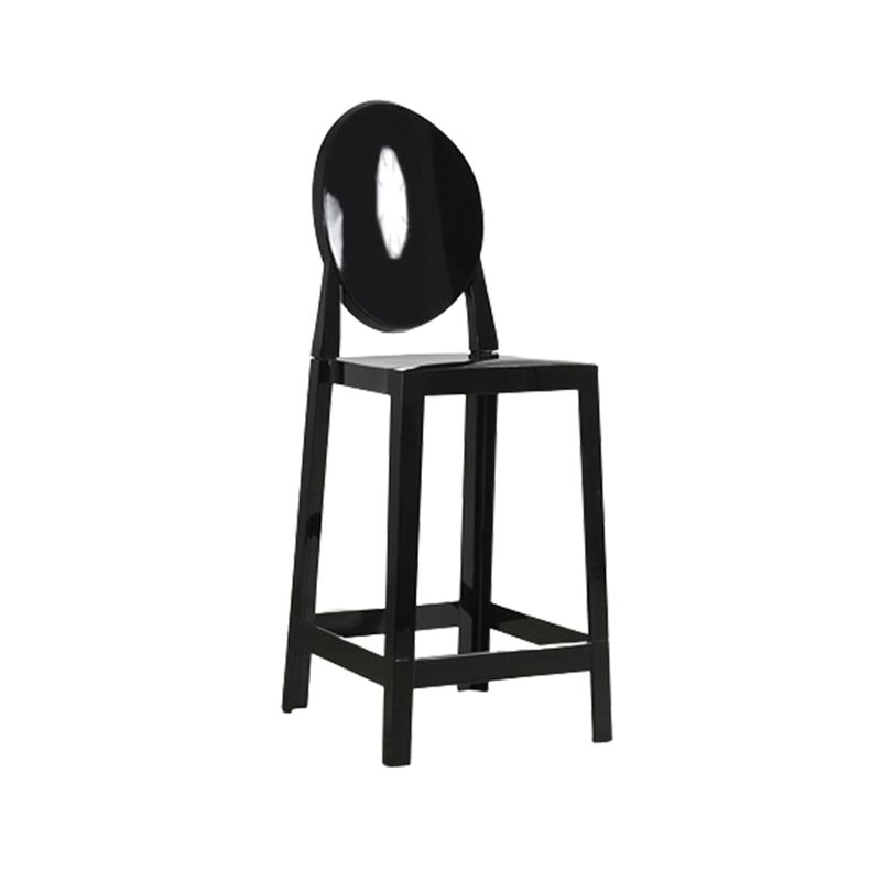 Tabouret de comptoir acrylique en acrylique acrylique contemporain en finition mate pour intérieur