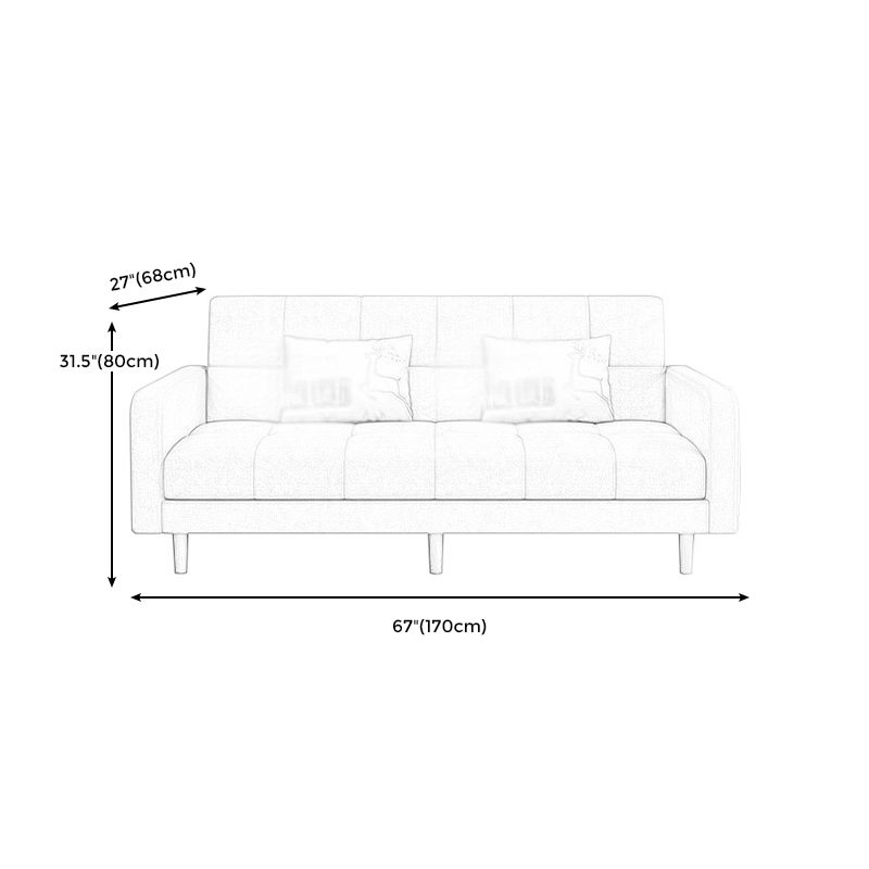 コンテンポラリーフェイクレザーとリネンビスケットバックコンバーチブルセッピーソファ