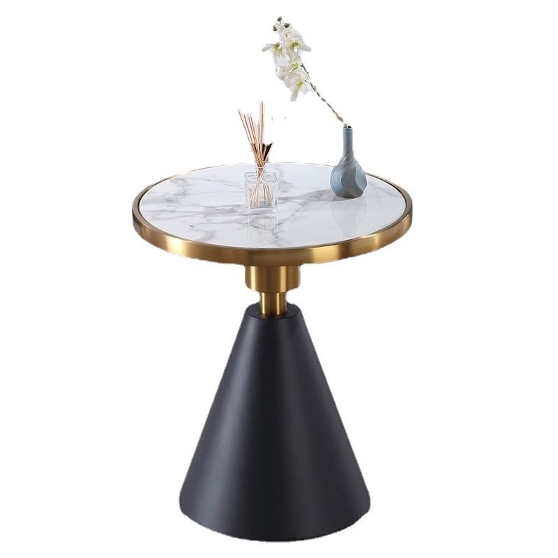 Tavolo da divano in falda in falda in finto glam in falda tavola di divano nero/bianco.