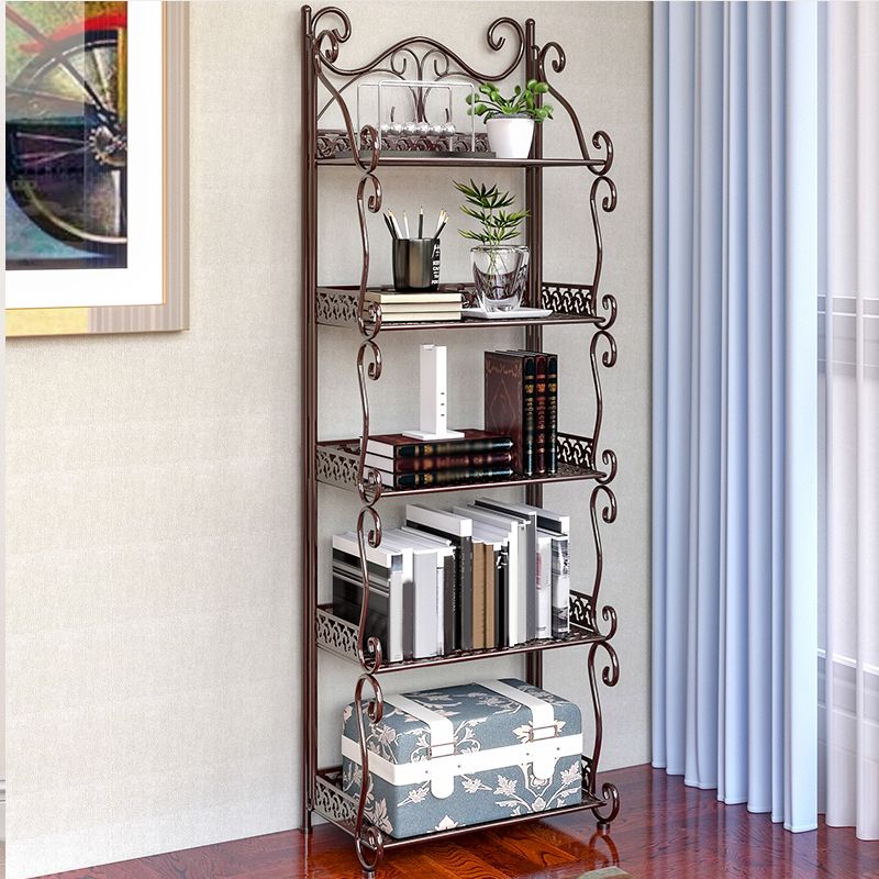 Metal Standard Bookcase Contemporary Open Back Bookshelf with Shelves Clearhalo 'Bookcases' 'furn' 'furn_bookcases' 'Furniture' 'Office Furniture' 1200x1200_a6b7ed9e-7249-427e-b560-0ddcb268e5c0