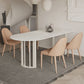 Simplicity Free Form Table Sintered Stone Top Iron Base Dining Table Clearhalo 'Dining Tables & Seating' 'Dining Tables' 'dining_table' 'furn' 'furn_dining_table' 'Furniture' 'Kitchen & Dining Furniture' 1200x1200_a6b83d79-d71a-40e9-a36e-32a948f3f302