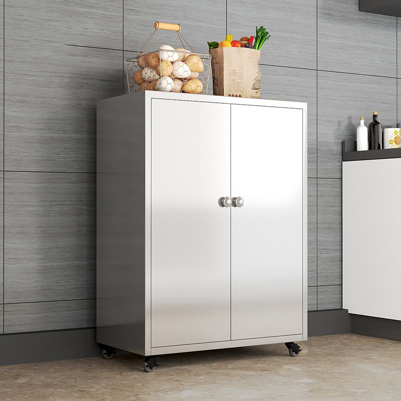 Steel Kitchen Sideboard Cabinet Modern Server Cabinet with Storage for Home Clearhalo 'buffet_sideboard' 'Buffets & Sideboards' 'furn' 'furn_buffet_sideboard' 'Furniture' 'furniture_buffet_sideboard' 'Kitchen & Dining Furniture' 1200x1200_a6b87a61-13a3-41fb-9858-c191aab7fcd1