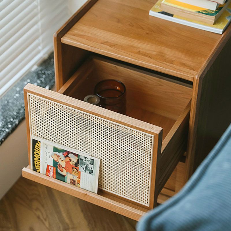 Zeitgenössischer Bett Nachttisch 2 Schubladen Akzenttisch Nachttisch