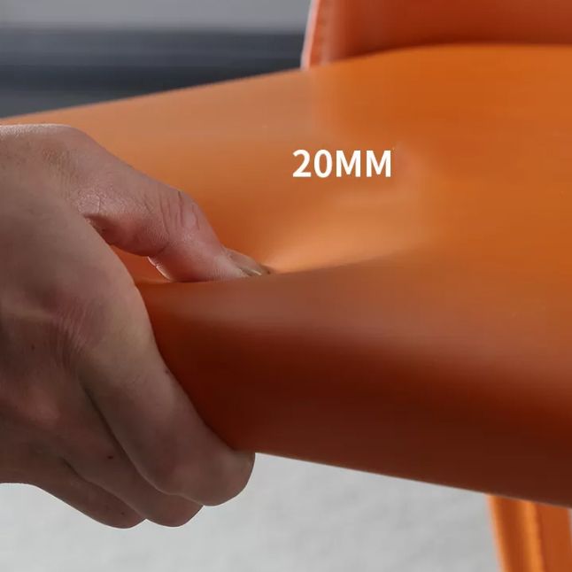 Eigentijdse stijl lederen eetstoel armloze stoere rugstoelen