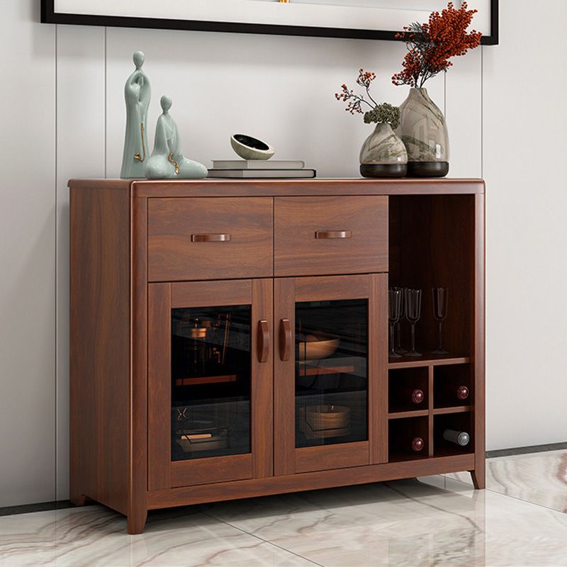 Contemporary Side Board Brown Engineered Wood Sideboard for Dining Room Clearhalo 'buffet_sideboard' 'Buffets & Sideboards' 'furn' 'furn_buffet_sideboard' 'Furniture' 'Kitchen & Dining Furniture' 1200x1200_a6ba86e3-2a4a-4ecb-b47f-6c5c32f568ca