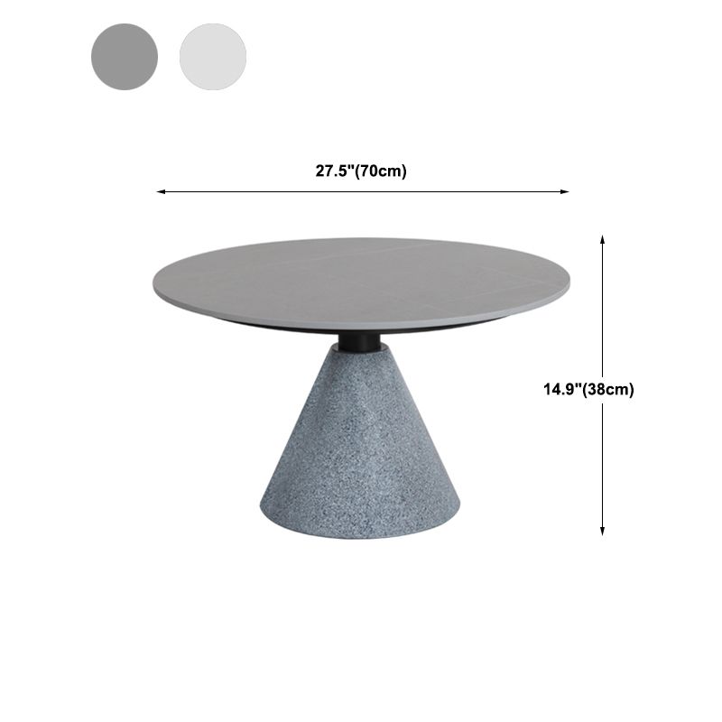1 Slate Pedestal Coffee Table Round Modern Minimalist Coffee Table