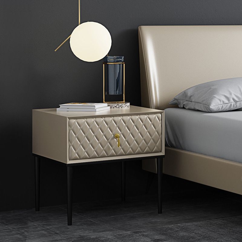 Table table de chevet de table en bois d'ingénierie avec tiroir