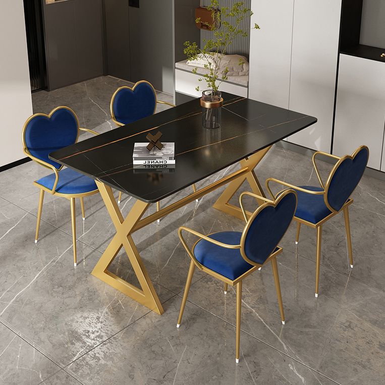 Metal Traditional Luxury Rectangular Dining Table Sintered Stone Table with Trestle Clearhalo ' dining_table' 'Dining Tables & Seating' 'Dining Tables' 'furn' 'furn_dining_table' 'Furniture' 'furniture_dining_table' 'Kitchen & Dining Furniture' 'kitchen&dining_furn' 'kitchen' 'kitchen_dining_table' 1200x1200_a6bf6554-880f-4355-9f74-454b3af364c6