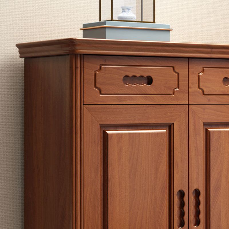 Mid-Century Modern Accent Cabinet Rectangle Solid Wood Grooves With Doors Cabinet Clearhalo 'Cabinets & Chests' 'cabinets_chests' 'furn' 'furn_cabinets_chests' 'Furniture' 'Living Room Furniture' 1200x1200_a6c00afd-f323-4655-9c3e-419ca45bee41