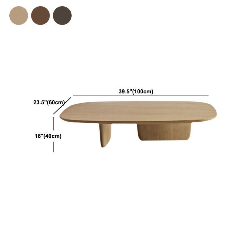 Skandinavischer 1 einzelner Couchtisch aus Holz, rechteckiger Cocktailtisch