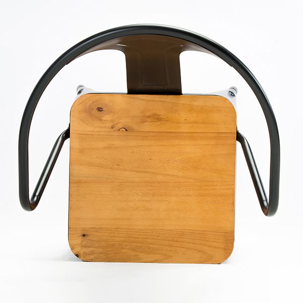 Industrial Metall Essstuhl Offene Rückenfuttermöbel im matten Finish für Innenräume