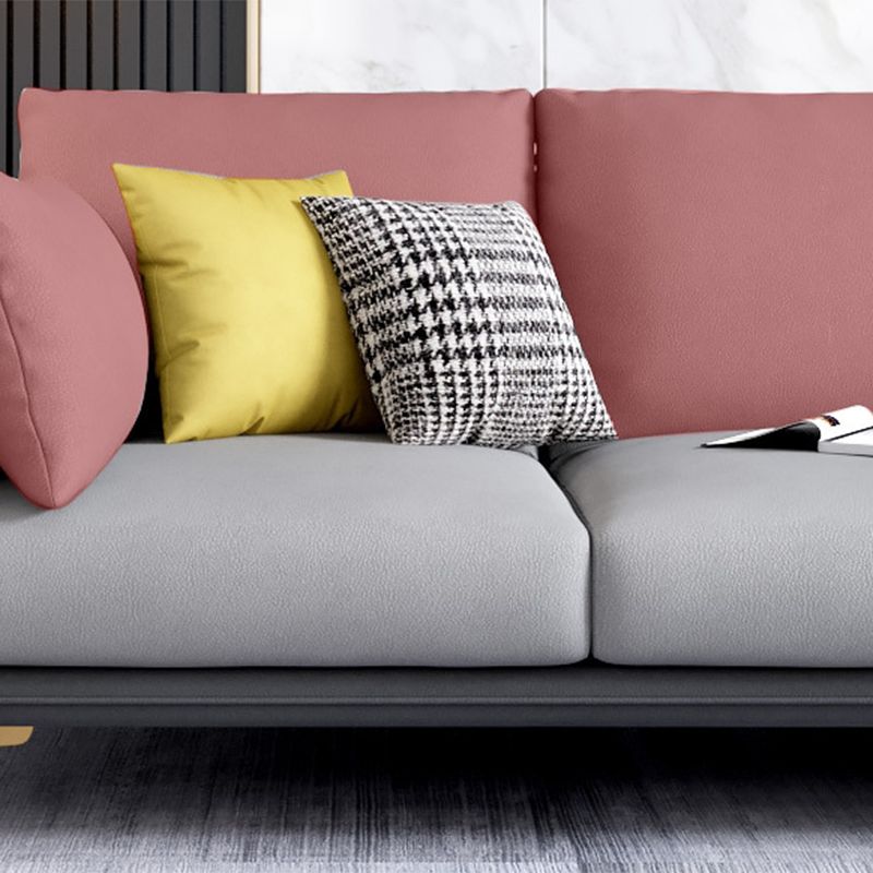 Nordic carré bras faux cuir oreillers de salon canapé chaise