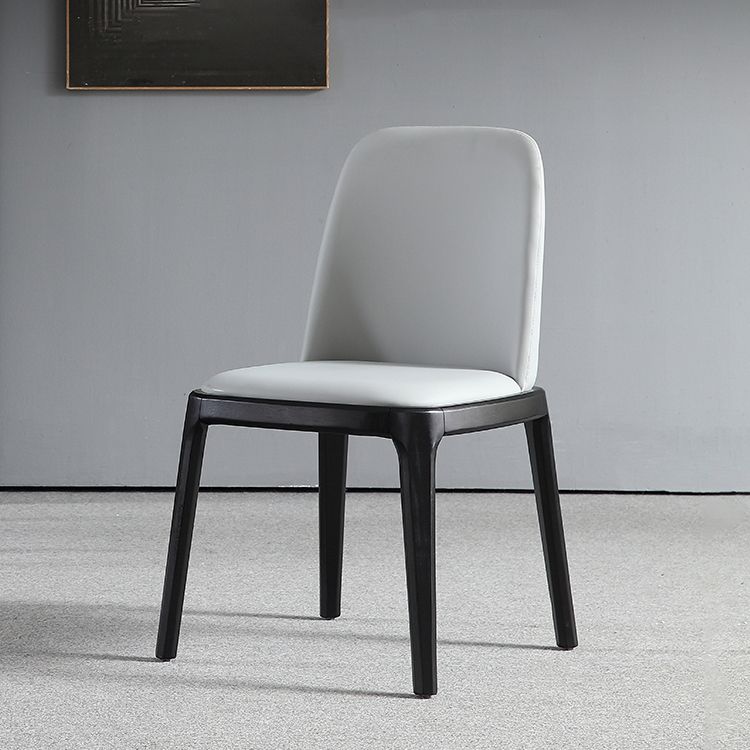 Industrial Wood Dining Room Chair Faux Leather Armless Chairs for Home Use Clearhalo ' kitchen&dining_furn' 'Dining Chairs' 'Dining Tables & Seating' 'dining_chair' 'furn' 'furn_dining_chair' 'Furniture' 'furniture_dining_chair' 'Kitchen & Dining Furniture' 'kitchen' 1200x1200_a6c2eeb0-5126-4692-8717-b10ea31898f3