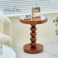 Mesa de altura contemporánea pedestal de madera maciza mesa de estar redonda de la sala de estar