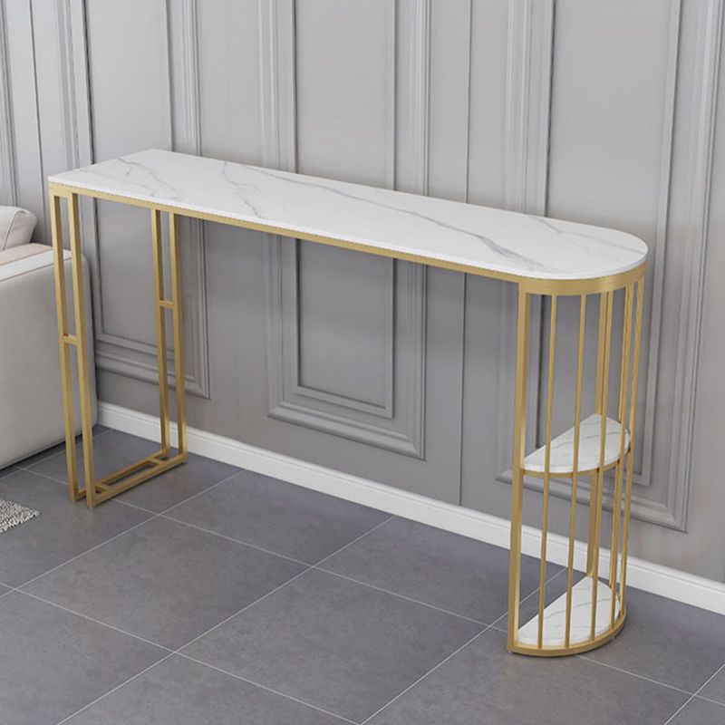 Nordic Glam Style Bar Table 42-inch Height Metal Base Bistro Table for Dining Room Clearhalo 'Bar Furniture' 'Bar Tables' 'bar_tables' 'furn' 'furn_bar_tables' 'Furniture' 'furniture_bar_tables' 'Kitchen & Dining Furniture' 'kitchen&dining_furn' 'kitchen' 1200x1200_a6c874fc-565a-4142-b505-2ac1bfffb068