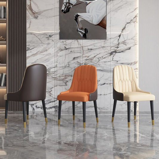 Nordic Glam Style Dining Chairs Metal Dining Arm Side Chair for Kitchen (Set of 2) Clearhalo ' kitchen&dining_furn' 'Dining Chairs' 'Dining Tables & Seating' 'dining_chair' 'furn' 'furn_dining_chair' 'Furniture' 'furniture_dining_chair' 'Kitchen & Dining Furniture' 'kitchen' 1200x1200_a6c87af0-d1cb-45ac-bed6-61a3a3df387d