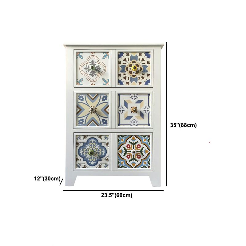 Cassa in legno rustico con cassa di stoccaggio a 4 gambe con cassetti per camera da letto