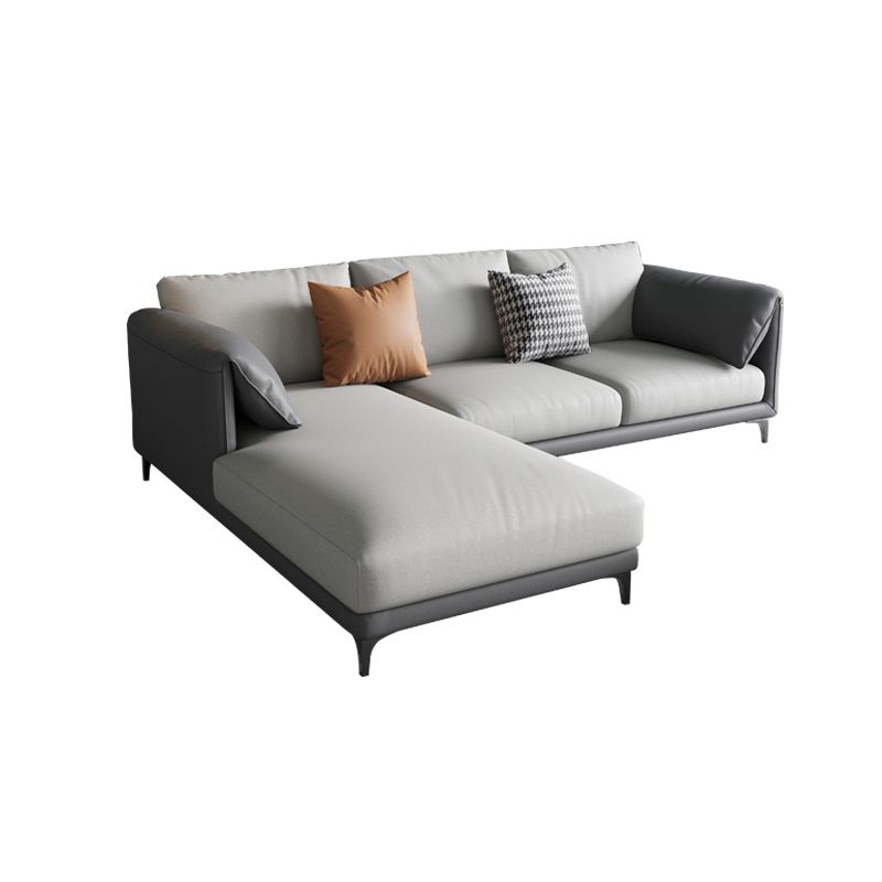 Removable Cushions Sectionals,Pillow Top Arm,33" H Sectionals in Grey