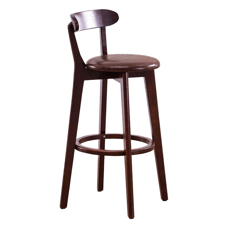 Contemporary Beech Low Back Home Stool Matte Finish Upholstered Bar Stools Clearhalo 'Bar Furniture' 'Bar Stools' 'bar_stools' 'furn' 'furn_bar_stools' 'Furniture' 'furniture_bar_stools' 'Kitchen & Dining Furniture' 1200x1200_a6ccb15c-284a-4899-91dc-3c166a611bb5