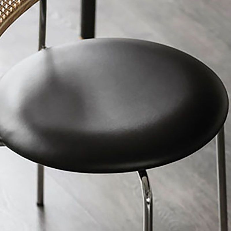 Industrial Style Open Back Side Armless Chairs Leather Dining Side Chairs Clearhalo 'Dining Chairs' 'Dining Tables & Seating' 'dining_chair' 'furn' 'furn_dining_chair' 'Furniture' 'furniture_dining_chair' 'Kitchen & Dining Furniture' 1200x1200_a6cce8c0-be75-4598-8fe5-7f0aea4ccb48