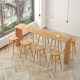 Light Brown Industrial Style Bar Table Solid Wood Indoor Casual Bar Table Clearhalo 'Bar Furniture' 'Bar Tables' 'bar_tables' 'furn' 'furn_bar_tables' 'Furniture' 'furniture_bar_tables' 'Kitchen & Dining Furniture' 1200x1200_a6cd62db-a664-46ba-988c-41defaf33548