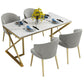 Glam 1/5 Pieces Dining Set Rectangle Stone Dining Table for Kitchen Clearhalo 'Dining Room Sets' 'Dining Tables & Seating' 'dining_room_set' 'furn' 'furn_dining_room_set' 'Furniture' 'furniture_dining_room_set' 'Kitchen & Dining Furniture' 1200x1200_a6d1ef83-67ca-4de4-ba08-6a8f6787b424