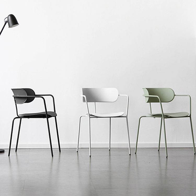 Contemporary Arm Plastic Side Chair for Home Open Back Side Chair Clearhalo 'Dining Chairs' 'Dining Tables & Seating' 'dining_chair' 'furn' 'furn_dining_chair' 'Furniture' 'furniture_dining_chair' 'Kitchen & Dining Furniture' 1200x1200_a6d49740-f8f9-433d-a2c8-7f5590325e1f