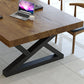 Escritorio de oficina de madera maciza industrial escritorio rectangular de escritura para el hogar en natural