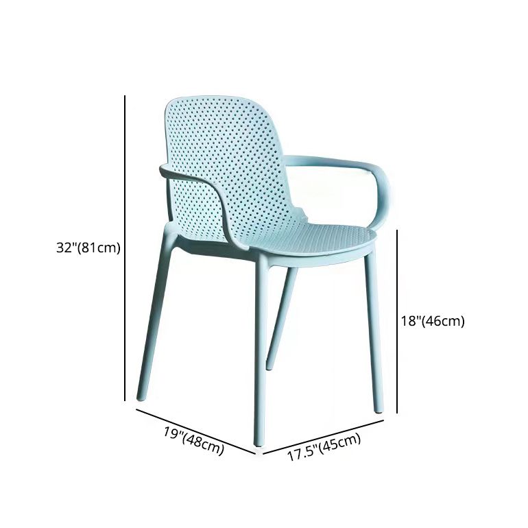 Modern Plastic Dining Armchair Chair Stackable Solid Back Dining Side Chair for Kitchen Clearhalo ' kitchen&dining_furn' 'Dining Chairs' 'Dining Tables & Seating' 'dining_chair' 'furn' 'furn_dining_chair' 'Furniture' 'furniture_dining_chair' 'Kitchen & Dining Furniture' 'kitchen' 1200x1200_a6d6001f-4b6d-406c-a221-cabe6f20bbc3
