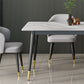 Glam Sintered Stone Kitchen Dining Table White Kitchen Dining Table with 4 Legs Base Clearhalo ' dining_table' 'Dining Tables & Seating' 'Dining Tables' 'furn' 'furn_dining_table' 'Furniture' 'furniture_dining_table' 'Kitchen & Dining Furniture' 'kitchen&dining_furn' 'kitchen' 'kitchen_dining_table' 1200x1200_a6d67131-8b5c-4405-bbf2-c1faf3f11018