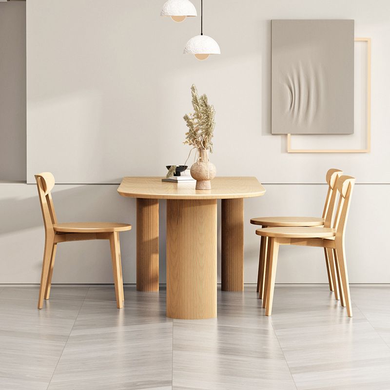 Modern Style Wood Dining Table 3 Legs Dinette Table for Dining Room