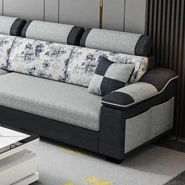 Sofá de lino moderno Sofá Pilpo de almohada Sectional para sala de estar para sala de estar
