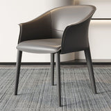 Silla de brazo de cena de cuero silla de brazo tapizado para el comedor