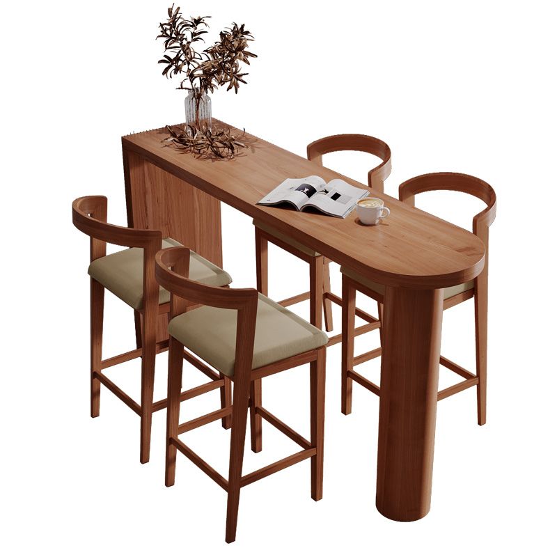Modern 1/3/5 Pieces Bar Table Set Rubber Wood Counter Table for Living Room Clearhalo 'Bar Furniture' 'furn' 'furn_home_bar_bar_sets' 'Furniture' 'Home Bars & Bar Sets' 'home_bar_bar_sets' 'Kitchen & Dining Furniture' 1200x1200_a6d873b3-a33d-4fd3-99c7-e15056685a02
