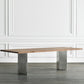 Rectangle Wood Color Dining Table Solid Wood Table Luxury with Double Pedestal Clearhalo ' dining_table' 'Dining Tables & Seating' 'Dining Tables' 'furn' 'furn_dining_table' 'Furniture' 'furniture_dining_table' 'Kitchen & Dining Furniture' 'kitchen&dining_furn' 'kitchen' 'kitchen_dining_table' 1200x1200_a6d91d6e-e9f8-41ec-8af5-53314f62e0c7