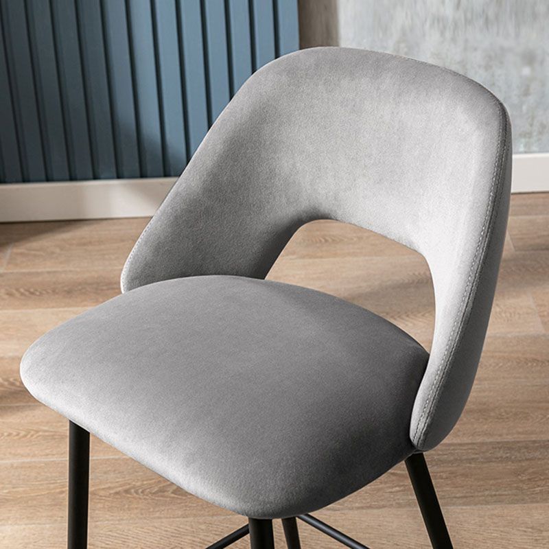 Contemporary Metal Upholstered Barstool Bristol Bar Stool with Low Back for Kitchen Clearhalo 'Bar Furniture' 'Bar Stools' 'bar_stools' 'furn' 'furn_bar_stools' 'furniture_bar_stools' 'Kitchen & Dining Furniture' 'kitchen&dining_furn' 'kitchen' 'kitchen_furn' Furniture' 1200x1200_a6d9e103-26e7-40b6-a106-7ec258674ba8