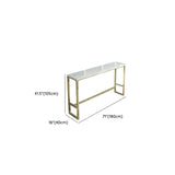 White Faux Marble Table Modern Style Bistro Table with Gold Base