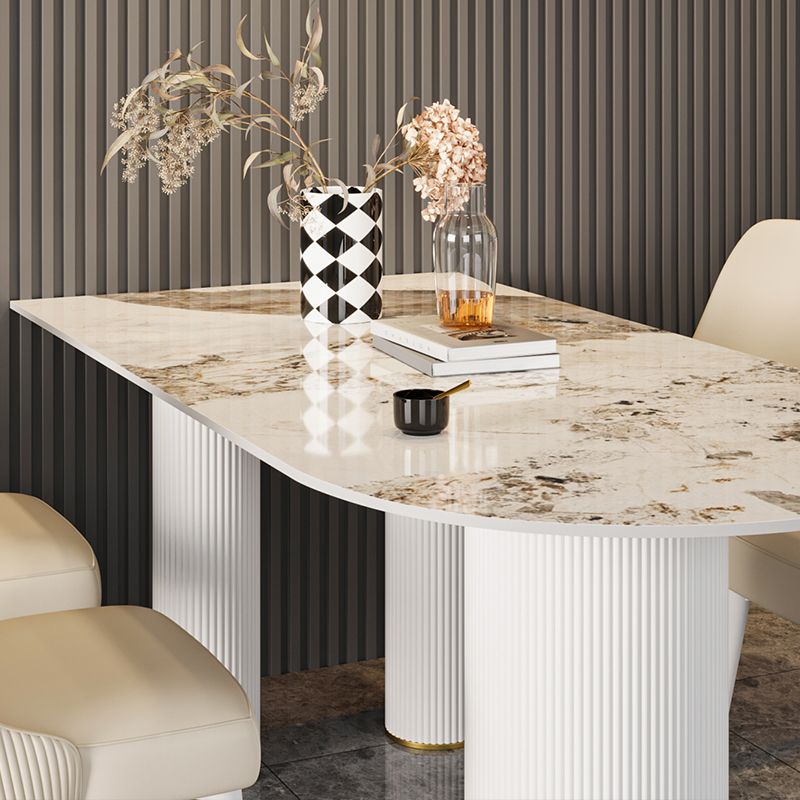 Free Form Stone Dining Table Modern Dining Table for Dining Room Clearhalo 'Dining Tables & Seating' 'Dining Tables' 'dining_table' 'furn' 'furn_dining_table' 'Furniture' 'Kitchen & Dining Furniture' 1200x1200_a6da8c25-4065-46fa-8bbe-8f58dcbb6b72