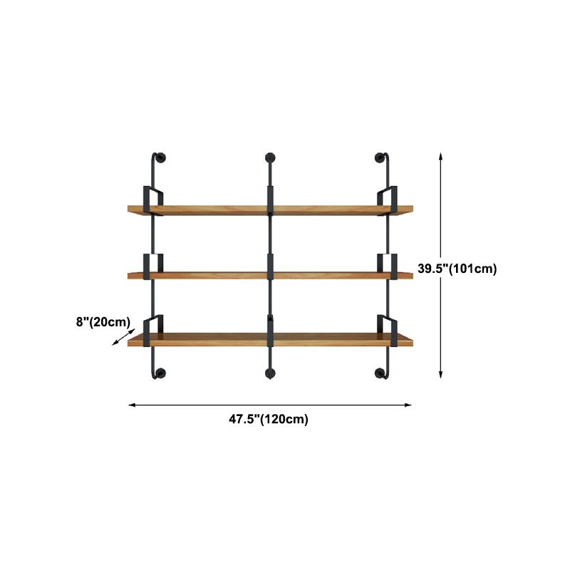 7.87 "W estantería de estilo industrial montado en la pared para la sala de estudio del hogar