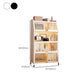 Glam Closed Back Standard Bookshelf Metal Bookcase for Study Room