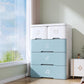 Plastic Storage Cabinet with Drawer Modern Wardrobe Armoire for Bedroom