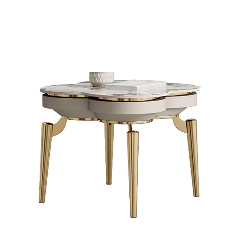 Table d'appoint en métal luxueuse Pierre 4 jambes SOFFA
