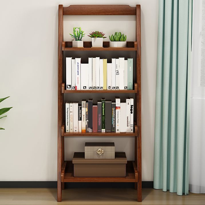 Rubber Wood Ladder Bookshelf Contemporary Open Bookcase for Home Office Clearhalo 'Bookcases' 'furn' 'furn_bookcases' 'Furniture' 'furniture_bookcases' 'Office Furniture' 1200x1200_a6e0211a-97f0-4397-b4eb-cdf24e236c2d