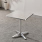 Stainless Steel Dining Table Industrial Pedestal Dining Table in Stainless Steel