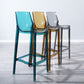Industrial Bar Stool Acrylic Backrest Counter Stool for Living Room