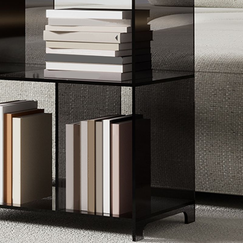 4 Shelves Modern Style Bookshelf Open Back Geometry Acrylic Bookcase Clearhalo 'Bookcases' 'furn' 'furn_bookcases' 'Furniture' 'Office Furniture' 1200x1200_a6e14398-a070-4e8d-b38a-b1091e9d32d5