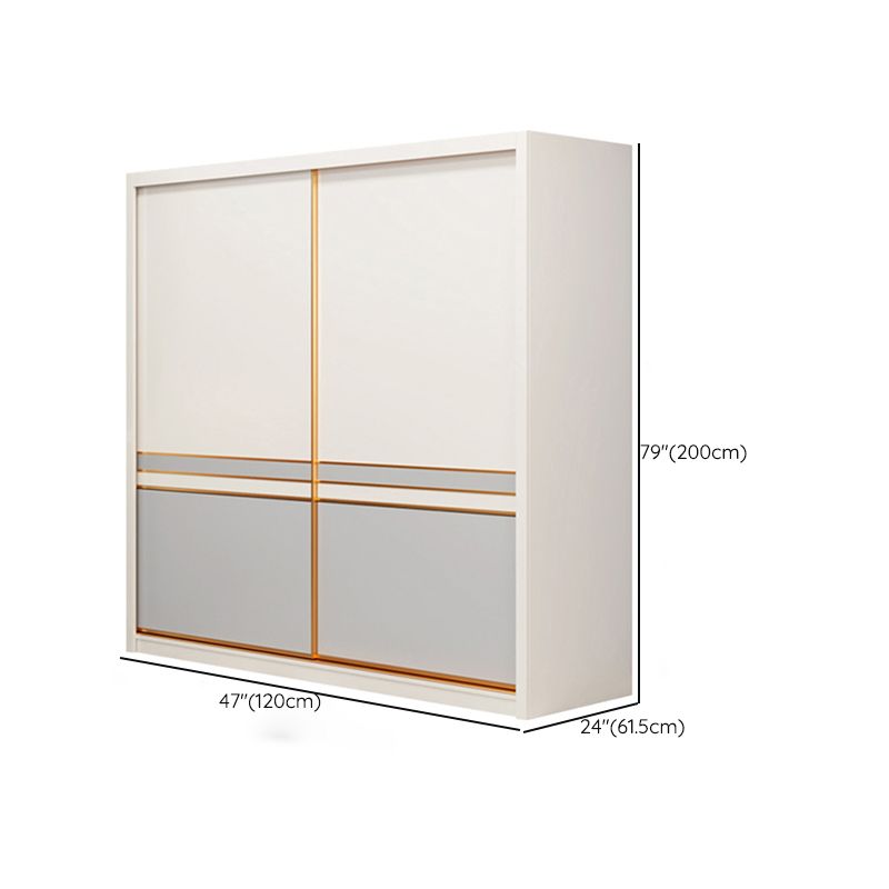 Bedroom Storage Cabinet Coastal Wooden Sliding Doors Wardrobe Armoire Clearhalo 'Armoires & Wardrobes' 'armoires_wardrobes' 'Bedroom Furniture' 'furn' 'furn_armoires_wardrobes' 'Furniture' 1200x1200_a6e1ac93-b9ba-410d-9120-31944b23c4c5