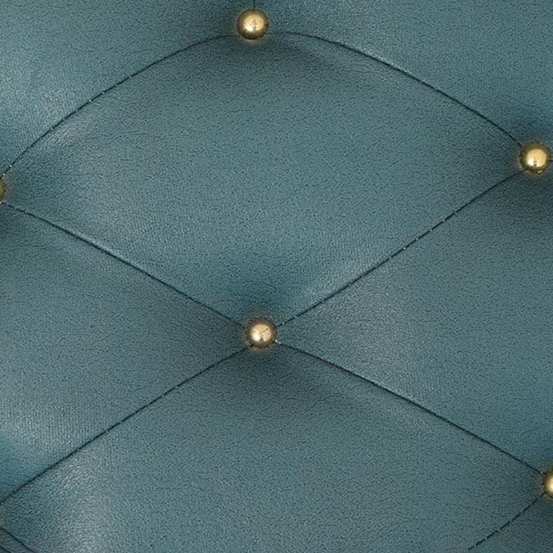 Modern Square Standard Stain Resistant Line Leather Pouf for Living Room