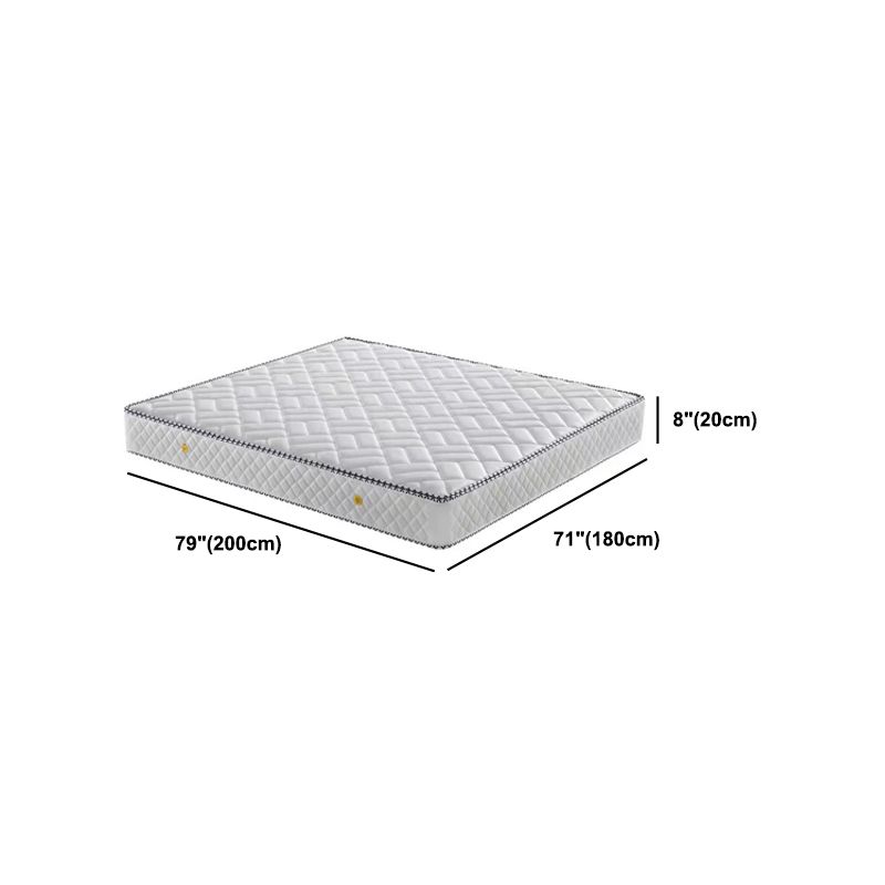 Lit blanc contemporain avec une tête de lit en faux cuir rectangle