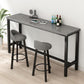 Rectangle Stone Bar Table Modern Bar Table with Trestle Base Clearhalo 'Bar Furniture' 'Bar Tables' 'bar_tables' 'furn' 'furn_bar_tables' 'Furniture' 'furniture_bar_tables' 'Kitchen & Dining Furniture' 1200x1200_a6e3091e-5f06-437d-83f0-d56af2d09251